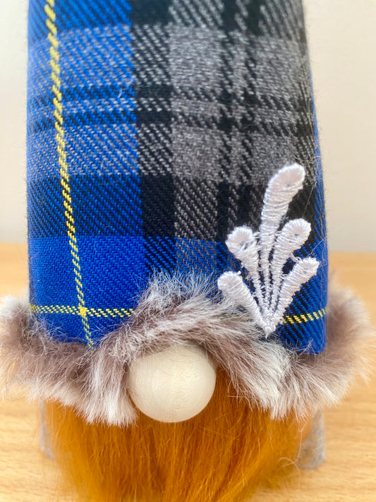 Wooden: Scottish Tartan Timber Gonk: Pine