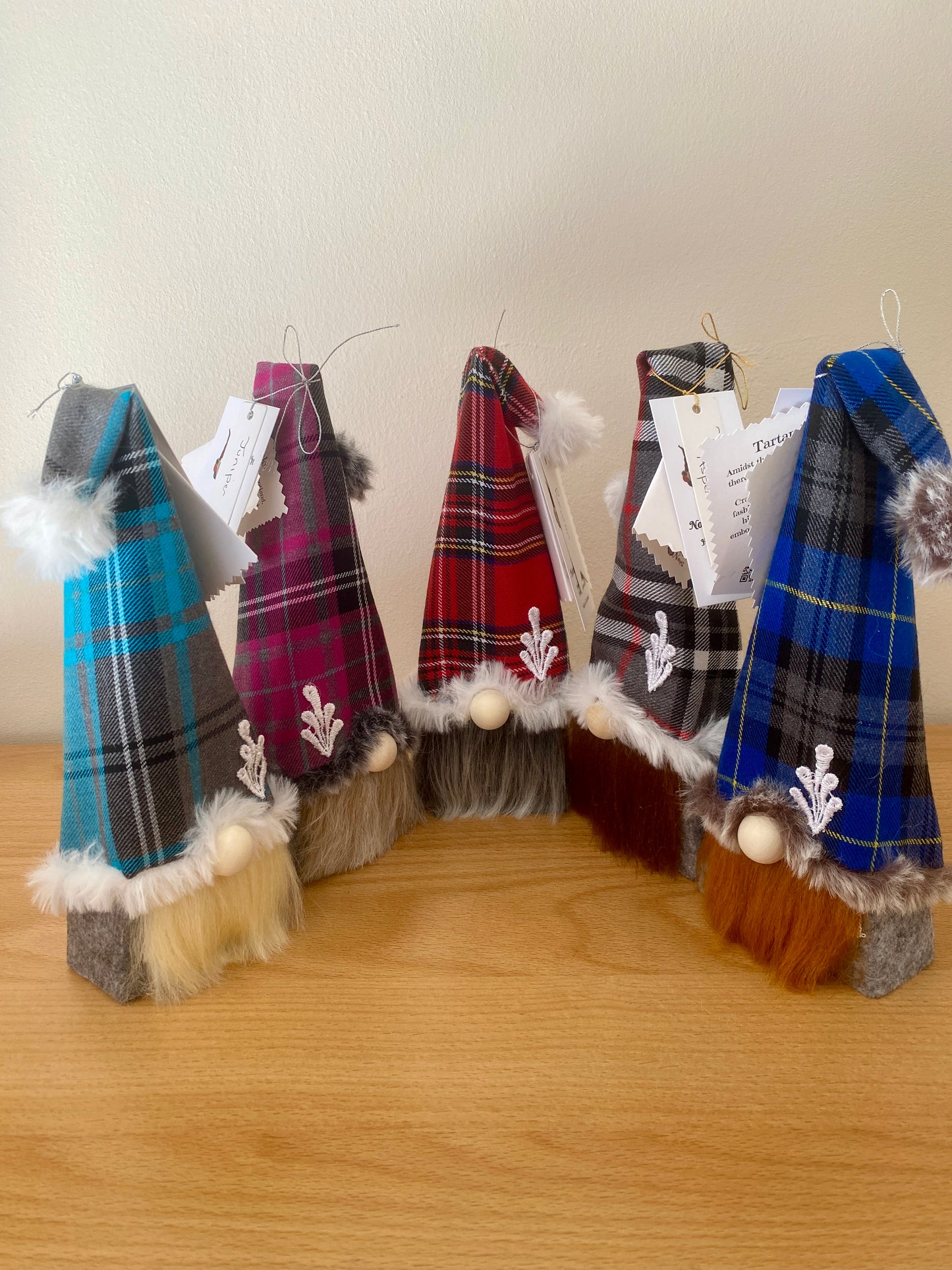 Wooden: Scottish Tartan Timber Gonk: Juniper
