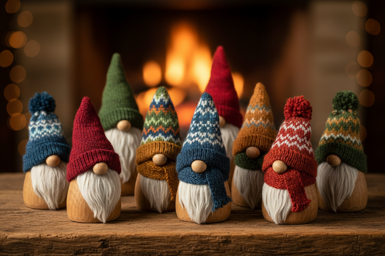 Wooden gonk gnomes handmade collection — Northern Nomes