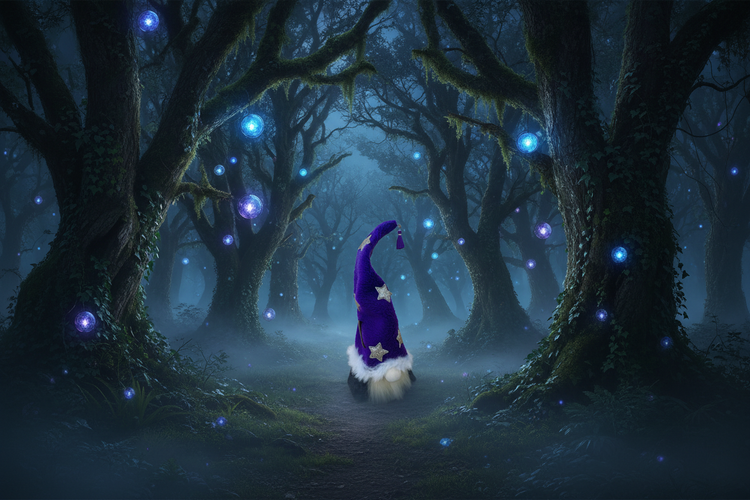 Hidden Path - Wizard in Enchanted Forest