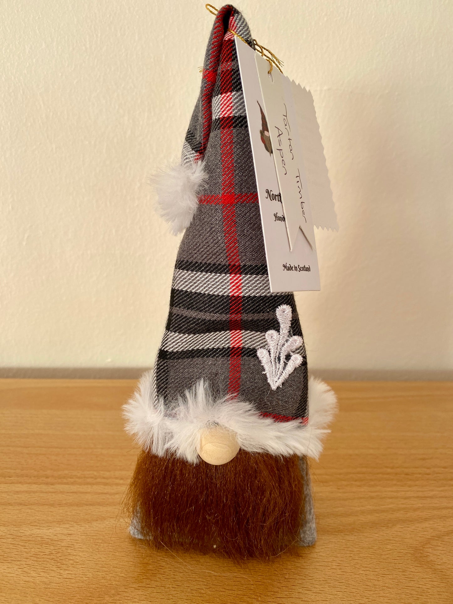 Wooden: Scottish Tartan Timber Gonk: Aspen